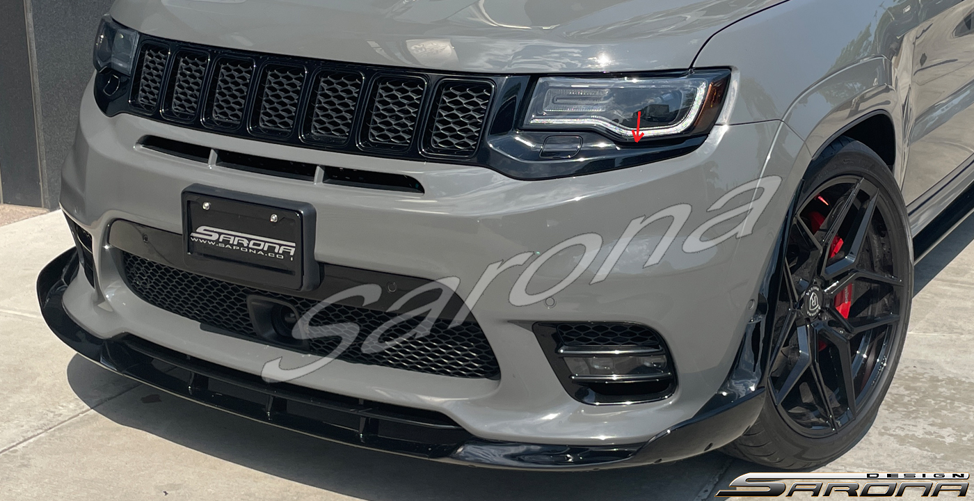 Custom Jeep Grand Cherokee  All Styles Front Lip/Splitter (2017 - 2021) - $590.00 (Part #JP-048-FA)